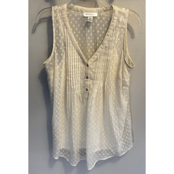 Motherhood Maternity Sheer Tank blouse with built in spaghetti strap tank SMALL - Picture 8 of 9